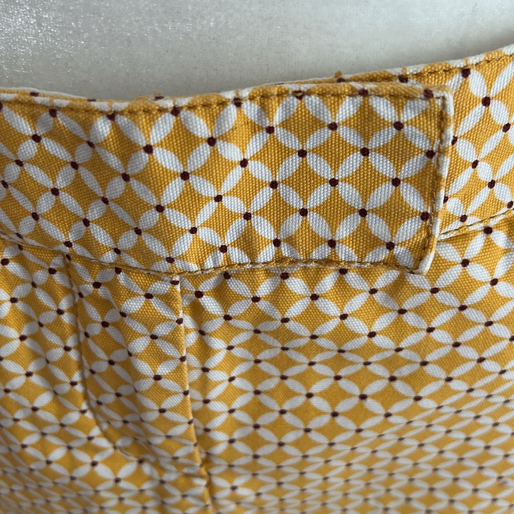J. Crew Yellow/Cream Geometric Patterned Mini Ski… - image 2